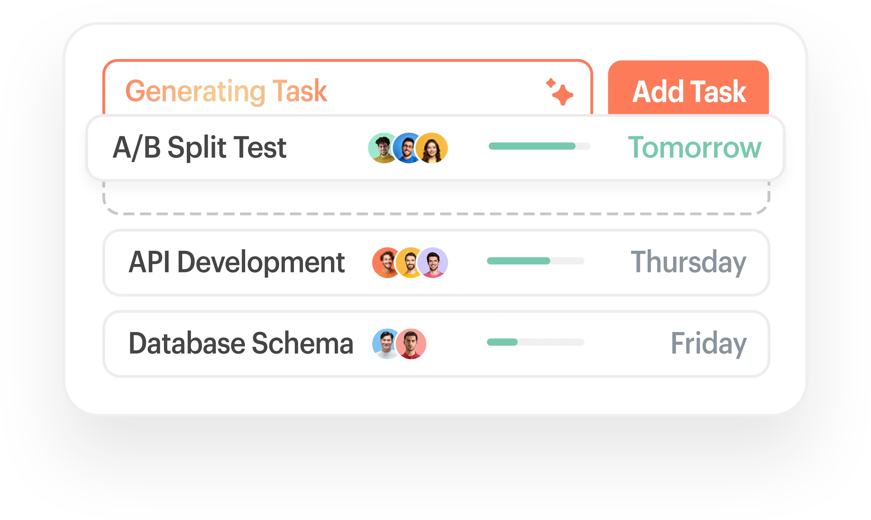 Launchpad task scheduling card